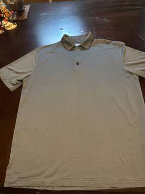 Callaway Men's Opti-Dri Micro Stripe Short Sleeve Golf Polo Shirt Gray Size Medi